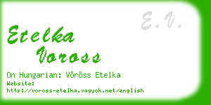 etelka voross business card