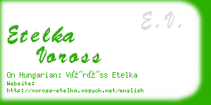 etelka voross business card